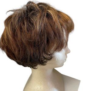 Vanessa by Fifth Avenue Womens Modacrylic Fiber Short Hair Wig Brown